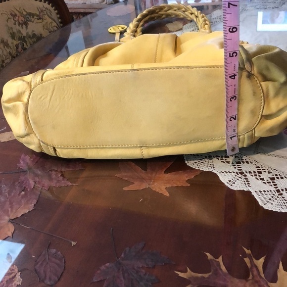 Elliott Lucca Pastel Yellow Braided Hobo Purse - Picture 15 of 16